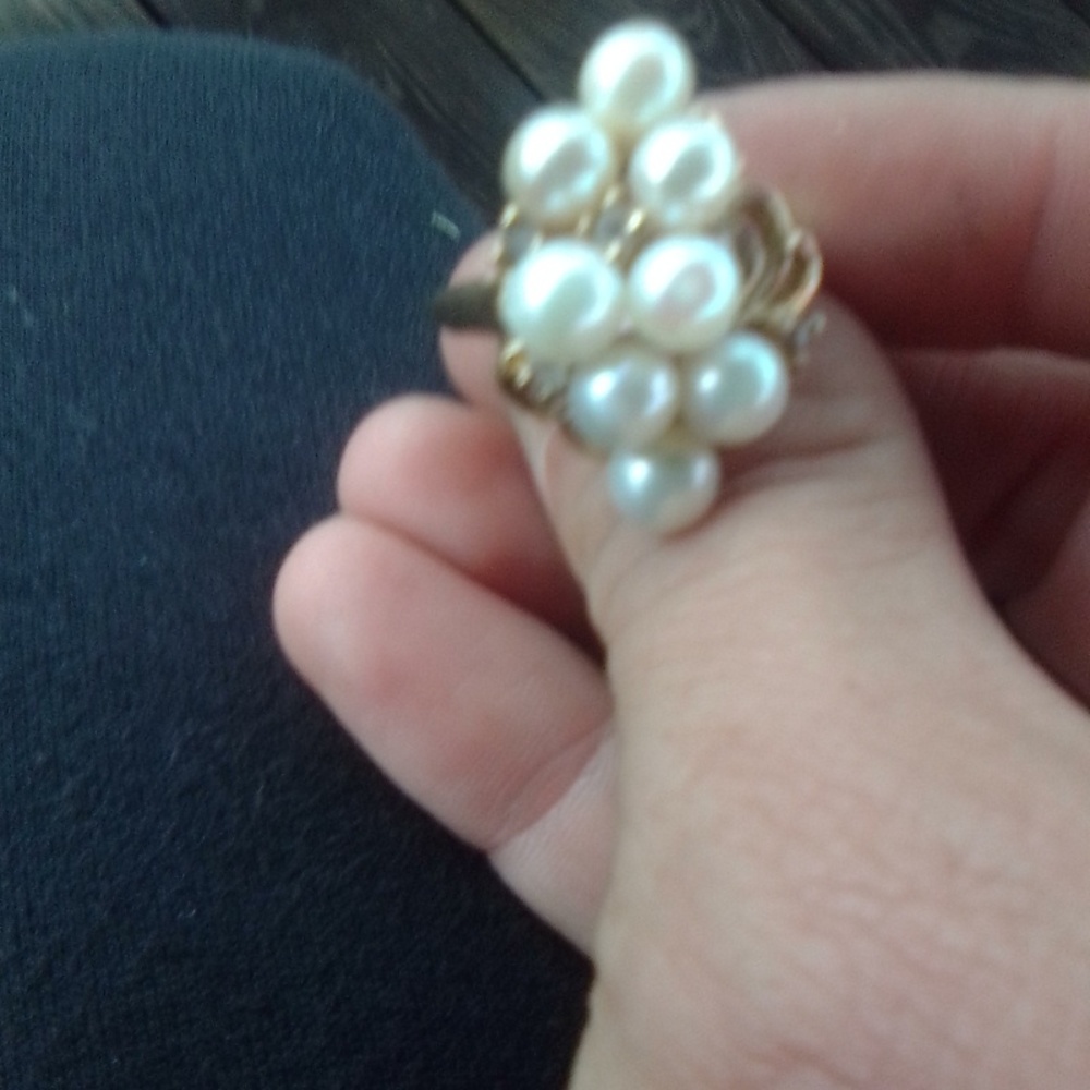 14k and pearl ring